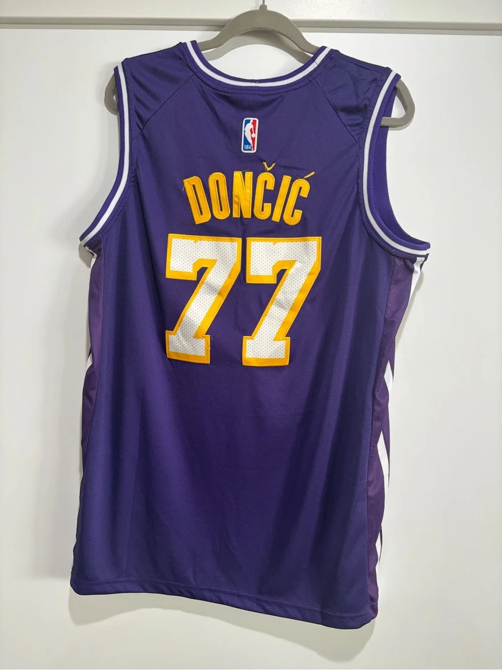 Luka Dončić Los Angeles Lakers Yellow, and Purple Jerseys. Size 52/XL